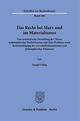 Abbildung von Uhlig | Das Recht bei Marx und im Materialismus. | 1. Auflage | 2020 | beck-shop.de