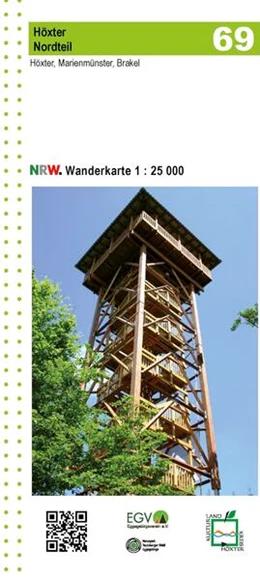 Abbildung von Geobasisdaten: Land NRW | Höxter Nordteil Blatt 69 NRW Wanderkarte | 3. Auflage | 2025 | beck-shop.de
