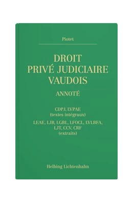 Abbildung von Piotet | Droit privé judiciaire vaudois annoté | 1. Auflage | 2021 | beck-shop.de