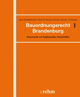 Abbildung von Jäde / Dirnberger | Bauordnungsrecht Brandenburg - mit Aktualisierungsservice | 1. Auflage | 2018 | beck-shop.de