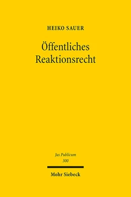 Abbildung von Sauer | Öffentliches Reaktionsrecht | 1. Auflage | 2021 | beck-shop.de