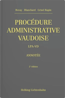 Abbildung von Bovay / Blanchard | Procédure administrative vaudoise | 2. Auflage | 2021 | beck-shop.de