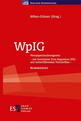 Abbildung von Böhm / Eckner | WpIG | 1. Auflage | 2025 | beck-shop.de