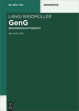 Abbildung von Lehnhoff / Holthaus | Lang/Weidmüller Genossenschaftsgesetz | 40. Auflage | 2022 | beck-shop.de