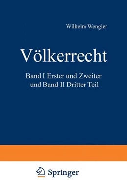 Abbildung von Wengler | Völkerrecht | 1. Auflage | 2013 | beck-shop.de