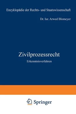 Abbildung von Blomeyer | Zivilprozessrecht | 1. Auflage | 2013 | beck-shop.de