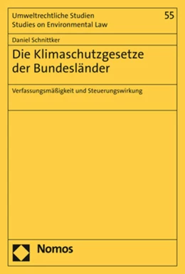 Abbildung von Schnittker | Die Klimaschutzgesetze der Bundesländer | 1. Auflage | 2021 | 55 | beck-shop.de