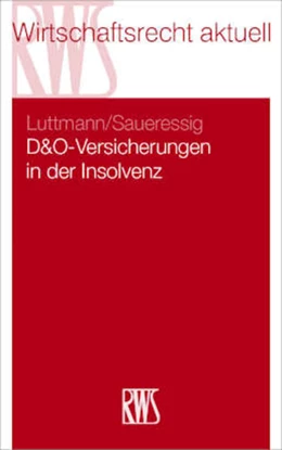 Abbildung von Luttmann | D&O-Versicherungen in der Insolvenz | 1. Auflage | 2026 | 394 | beck-shop.de