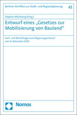 Abbildung von Mitschang | Entwurf eines „Gesetzes zur Mobilisierung von Bauland