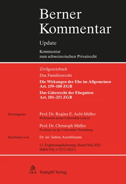 Abbildung von Aebi-Müller / Müller | Eherecht, Art. 159–251 ZGB, 11. Ergänzungslieferung | 1. Auflage | 2021 | beck-shop.de
