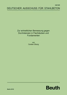 Abbildung von Zur einheitlichen Bemessung gegen Durchstanzen in Flachdecken und Fundamenten | 1. Auflage | 2019 | 629 | beck-shop.de