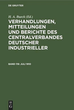 Abbildung von Bueck | Juli 1910 | 1. Auflage | 1920 | beck-shop.de