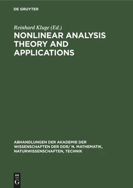 Abbildung von Müller / Kluge | Nonlinear Analysis Theory and Applications | 1. Auflage | 1982 | beck-shop.de
