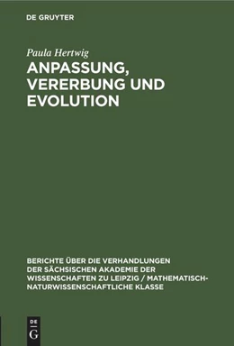 Abbildung von Hertwig | Anpassung, Vererbung und Evolution | 1. Auflage | 1960 | beck-shop.de