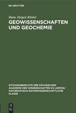 Abbildung von Rösler | Geowissenschaften und Geochemie | 1. Auflage | 1986 | beck-shop.de