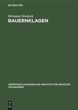 Abbildung von Strobach | Bauernklagen | 1. Auflage | 1965 | beck-shop.de