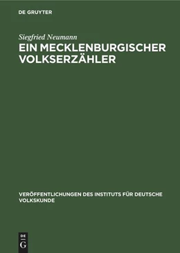 Abbildung von Neumann | Ein Mecklenburgischer Volkserzähler | 2. Auflage | 1971 | beck-shop.de