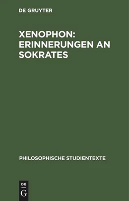 Abbildung von Xenophon: Erinnerungen an Sokrates | 1. Auflage | 1956 | beck-shop.de