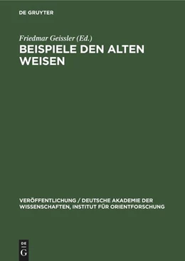 Abbildung von Geissler | Beispiele den Alten Weisen | 1. Auflage | 1961 | beck-shop.de