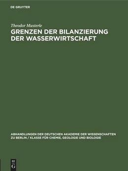 Abbildung von Musterle | Grenzen der Bilanzierung der Wasserwirtschaft | 1. Auflage | 1960 | beck-shop.de