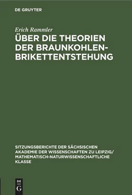 Abbildung von Rammler | Über die Theorien der Braunkohlenbrikettentstehung | 1. Auflage | 1971 | beck-shop.de