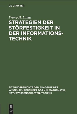 Abbildung von Lange | Strategien der Störfestigkeit in der Informationstechnik | 1. Auflage | 1979 | beck-shop.de