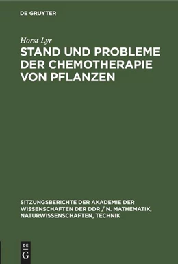 Abbildung von Lyr | Stand und Probleme der Chemotherapie von Pflanzen | 1. Auflage | 1979 | beck-shop.de