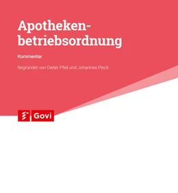 Abbildung von Pfeil / Pieck | Apothekenbetriebsordnung | 1. Auflage | 2005 | beck-shop.de