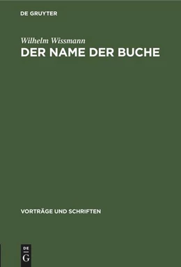 Abbildung von Wissmann | Der Name der Buche | 1. Auflage | 1953 | beck-shop.de