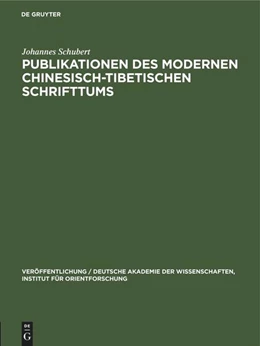 Abbildung von Schubert | Publikationen des modernen chinesisch-tibetischen Schrifttums | 1. Auflage | 1959 | beck-shop.de