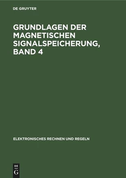Abbildung von Neumann / Völz | Digitalbandspeicher. Transportwerke für die digitale Datenspeicherung auf Magnetband | 1. Auflage | 1969 | beck-shop.de