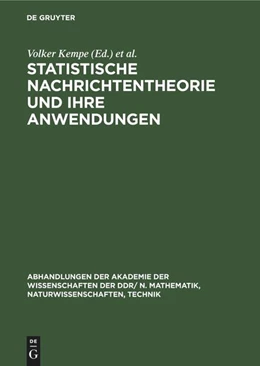 Abbildung von Ahlbehrendt / Kempe | Statistische Nachrichtentheorie und ihre Anwendungen | 1. Auflage | 1982 | beck-shop.de