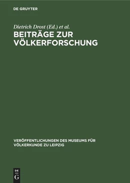 Abbildung von König / Drost | Beiträge zur Völkerforschung | 1. Auflage | 1962 | beck-shop.de