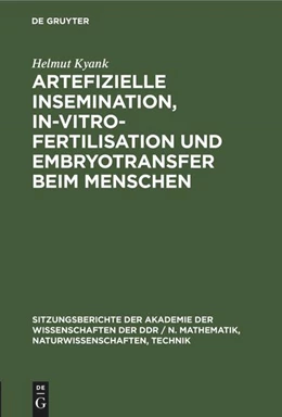 Abbildung von Kyank | Artefizielle Insemination, In-vitro-Fertilisation und Embryotransfer beim Menschen | 1. Auflage | 1985 | beck-shop.de