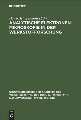 Abbildung von Emons | Analytische Elektronenmikroskopie in der Werkstofforschung | 1. Auflage | 1990 | beck-shop.de