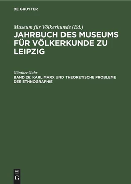 Abbildung von Guhr | Karl Marx und theoretische Probleme der Ethnographie | 1. Auflage | 1970 | beck-shop.de