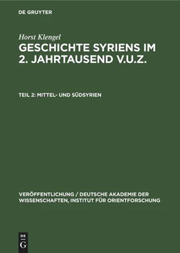 Abbildung von Klengel | Mittel- und Südsyrien | 1. Auflage | 1970 | beck-shop.de