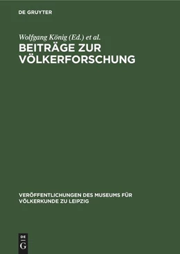 Abbildung von Drost / König | Beiträge zur Völkerforschung | 1. Auflage | 1962 | beck-shop.de
