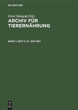 Abbildung von Mangold | 15. Juni 1957 | 1. Auflage | 1958 | beck-shop.de