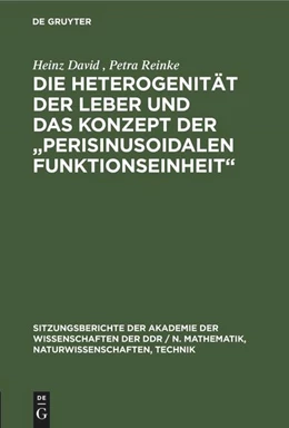 Abbildung von Reinke / David | Die Heterogenität der Leber und das Konzept der 