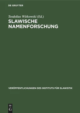Abbildung von Witkowski | Slawische Namenforschung | 1. Auflage | 1964 | beck-shop.de