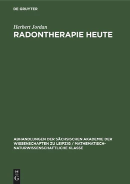 Abbildung von Jordan | Radontherapie heute | 1. Auflage | 1990 | beck-shop.de