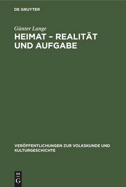 Abbildung von Lange | Heimat - Realität und Aufgabe | 2. Auflage | 1975 | beck-shop.de