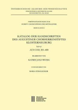 Abbildung von Katalog der Handschriften des Augustiner Chorherrenstiftes Klosterneuburg | 1. Auflage | 2020 | 526 | beck-shop.de