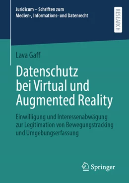 Abbildung von Gaff | Datenschutz bei Virtual und Augmented Reality | 1. Auflage | 2022 | beck-shop.de