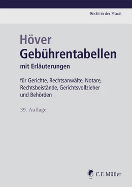 Abbildung von Gebührentabellen | 39. Auflage | 2022 | beck-shop.de