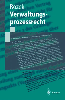Abbildung von Rozek | Verwaltungsprozessrecht | 1. Auflage | 2027 | beck-shop.de