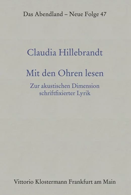 Abbildung von Hillebrandt | Mit den Ohren lesen | 1. Auflage | 2022 | 47 | beck-shop.de
