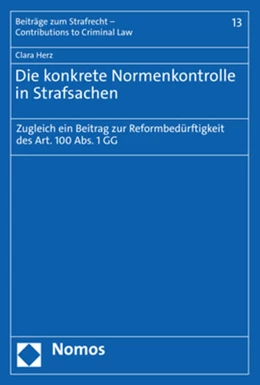 Abbildung von Herz | Die konkrete Normenkontrolle in Strafsachen | 1. Auflage | 2022 | 13 | beck-shop.de