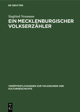 Abbildung von Neumann | Ein Mecklenburgischer Volkserzähler | 4. Auflage | 1979 | beck-shop.de
